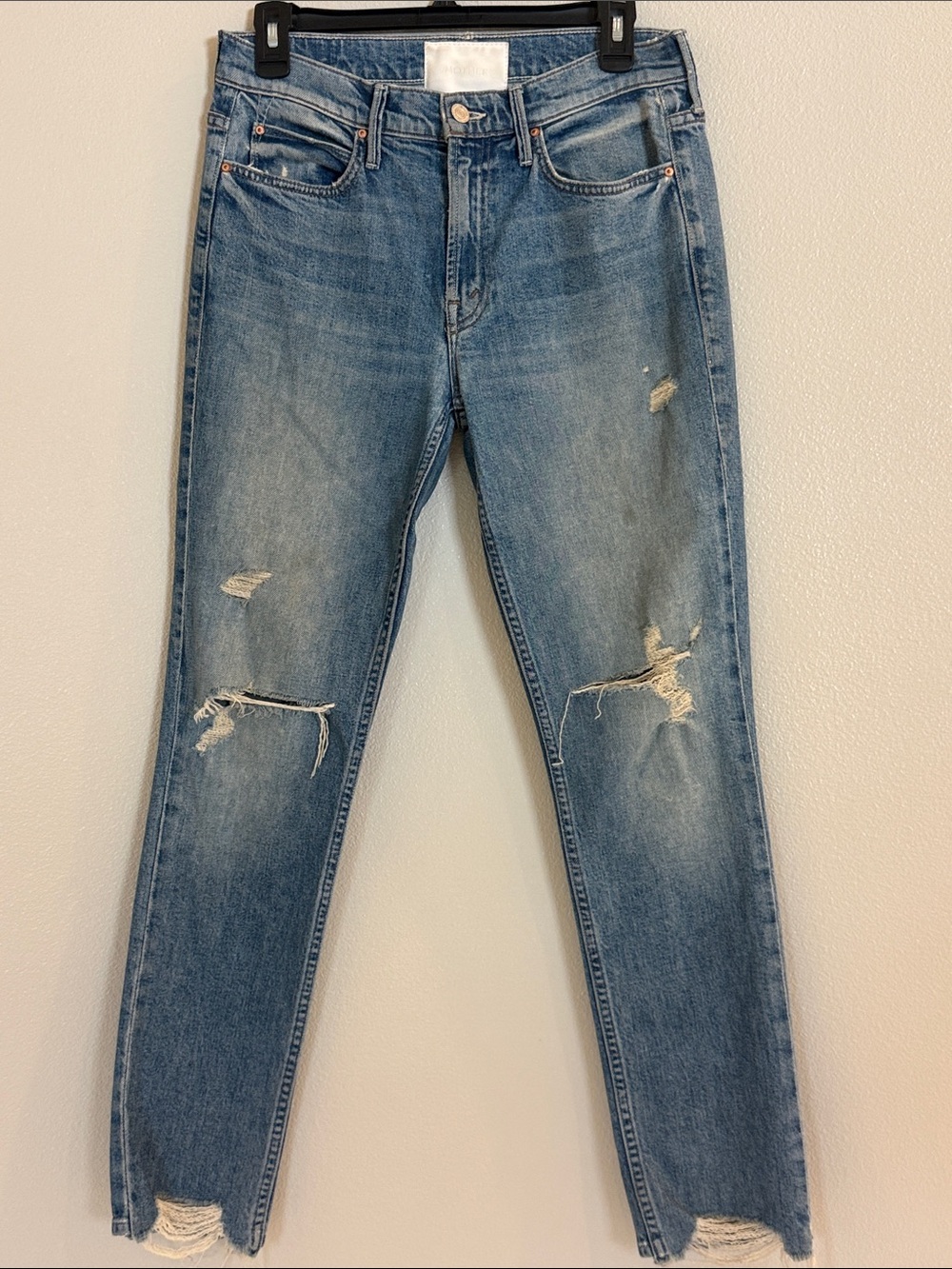Mother Distressed Women's Blue Denim Jeans